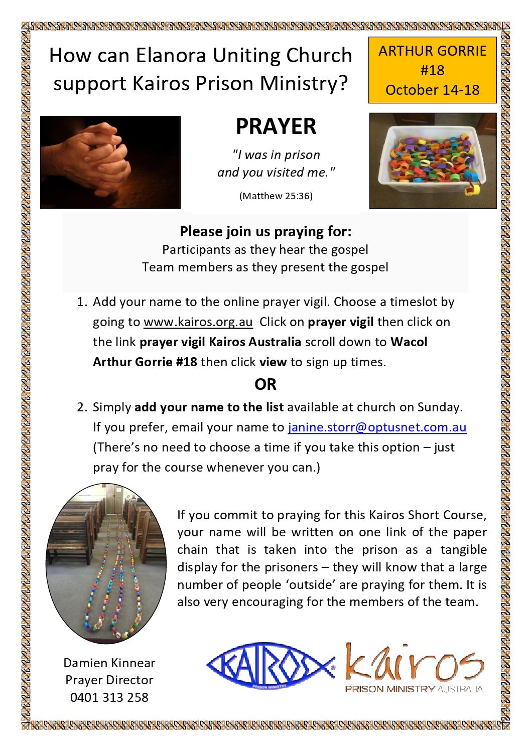 KAIROS PRAYER & LETTERS – Elanora Uniting Church